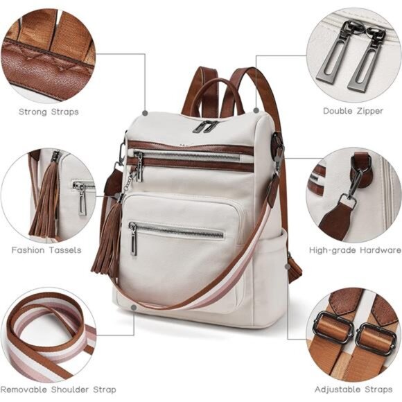 designer leather backpack travel Banteng [Updated]  Black Large / No Thanks YKK Zipper Backpack Purse for Women Leather